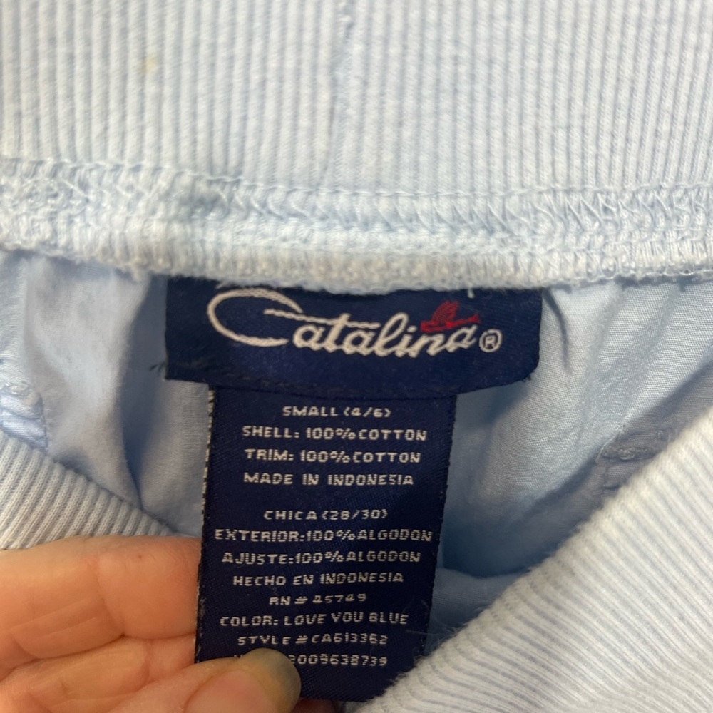 Catalina Light Blue Hooded Jacket and Pants Set Women's 100% Cotton Size M 8/10 - Picture 8 of 14